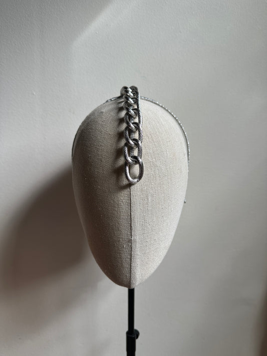 CHAIN DROP headband - silver