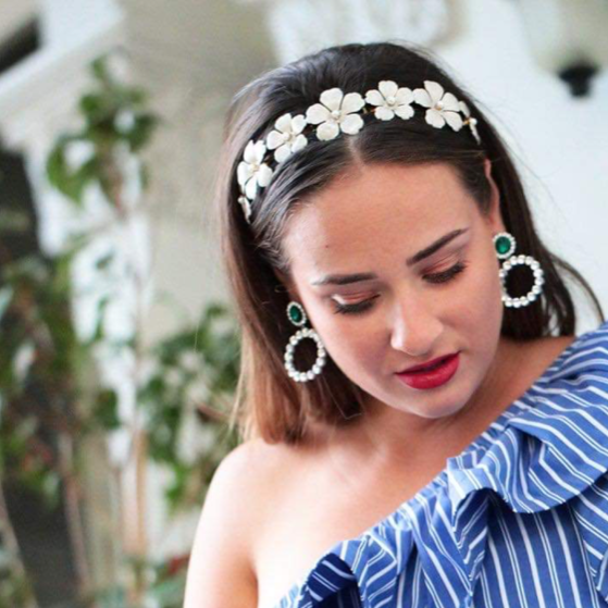 BLOSSOM headband - white