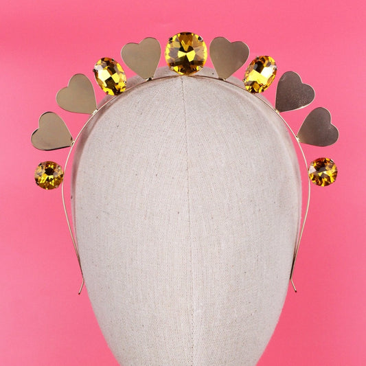 QUEEN OF HEARTS headband - Gold