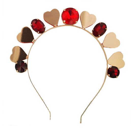 QUEEN OF HEARTS headband - Red